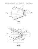 MICRO-CONE TARGETS FOR PRODUCING HIGH ENERGY AND LOW DIVERGENCE PARTICLE     BEAMS diagram and image