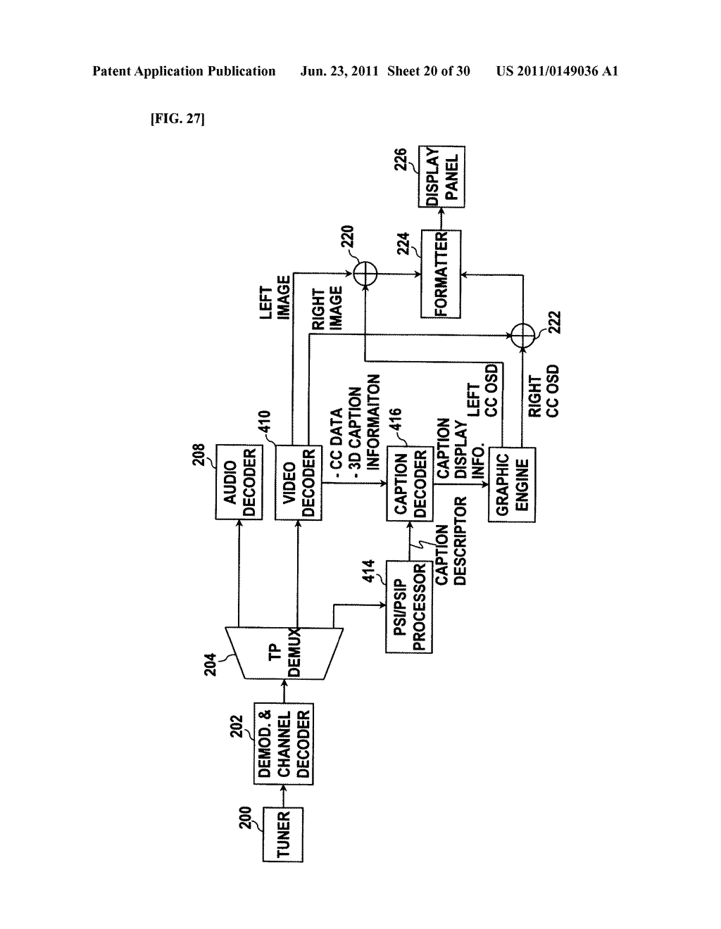 METHOD FOR DISPLAYING 3D CAPTION AND 3D DISPLAY APPARATUS FOR IMPLEMENTING     THE SAME - diagram, schematic, and image 21