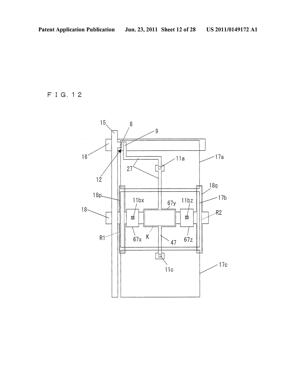 ACTIVE MATRIX SUBSTRATE, LIQUID CRYSTAL PANEL, LIQUID CRYSTAL DISPLAY     UNIT, LIQUID CRYSTAL DISPLAY DEVICE, TELEVISION RECEIVER, AND ACTIVE     MATRIX SUBSTRATE MANUFACTURING METHOD - diagram, schematic, and image 13