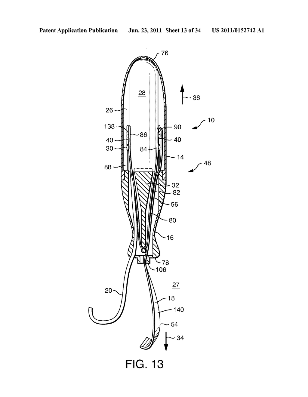 Pull-Activated Tampon Applicator - diagram, schematic, and image 14
