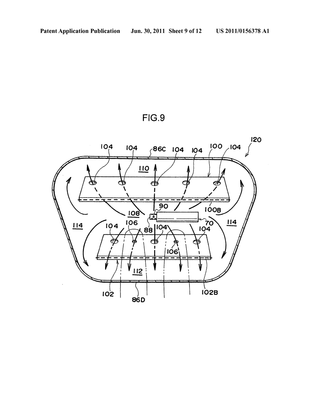 KNEE AIRBAG DEVICE FOR VEHICLE - diagram, schematic, and image 10