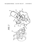 Dissembled chair with deployable stirrups diagram and image