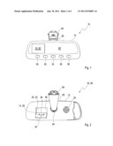 REAR VIEW MIRROR FOR A VEHICLE WITH AN ANTENNA MODULE AND AN ELECTRONIC     DISPLAY MODULE diagram and image