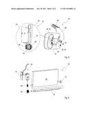 REAR VIEW MIRROR FOR A VEHICLE WITH AN ANTENNA MODULE AND AN ELECTRONIC     DISPLAY MODULE diagram and image