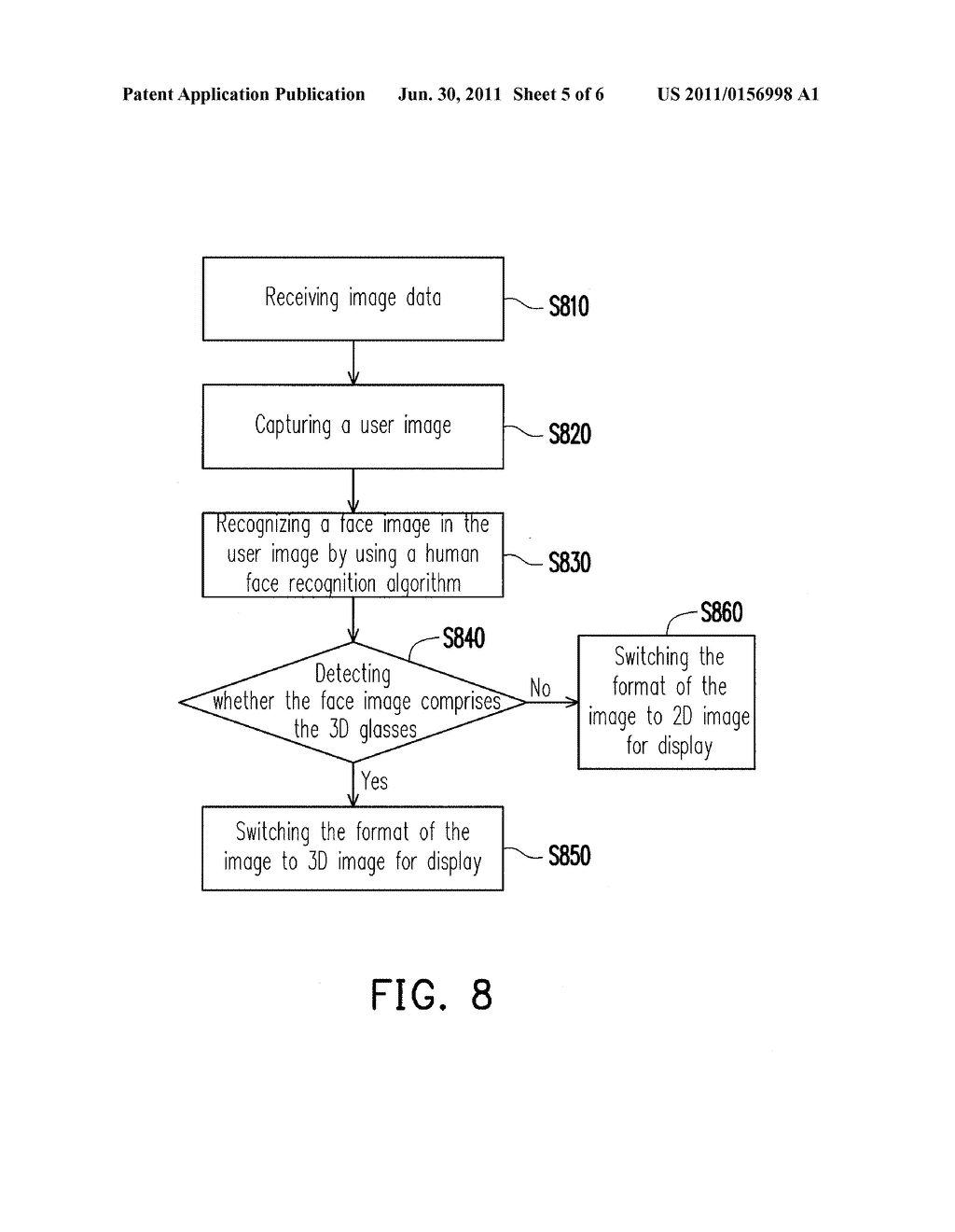 METHOD FOR SWITCHING TO DISPLAY THREE-DIMENSIONAL IMAGES AND DIGITAL     DISPLAY SYSTEM - diagram, schematic, and image 06