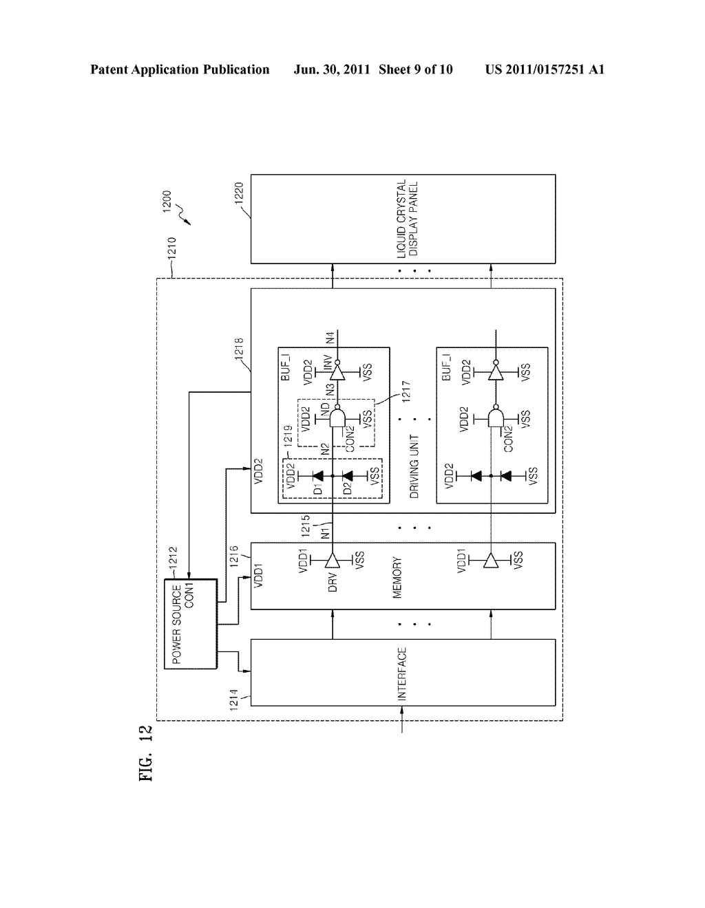 INTERFACE CIRCUIT, AND SEMICONDUCTOR DEVICE AND LIQUID CRYSTAL DISPLAY     DEVICE INCLUDING THE SAME - diagram, schematic, and image 10