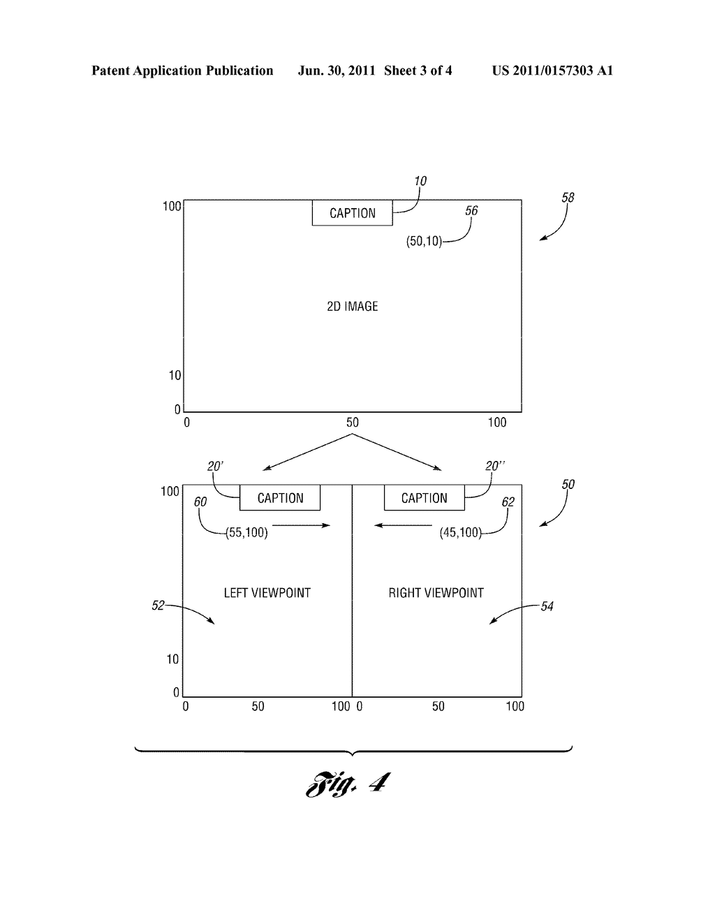 METHOD AND SYSTEM FOR GENERATION OF CAPTIONS OVER STEROSCOPIC 3D IMAGES - diagram, schematic, and image 04