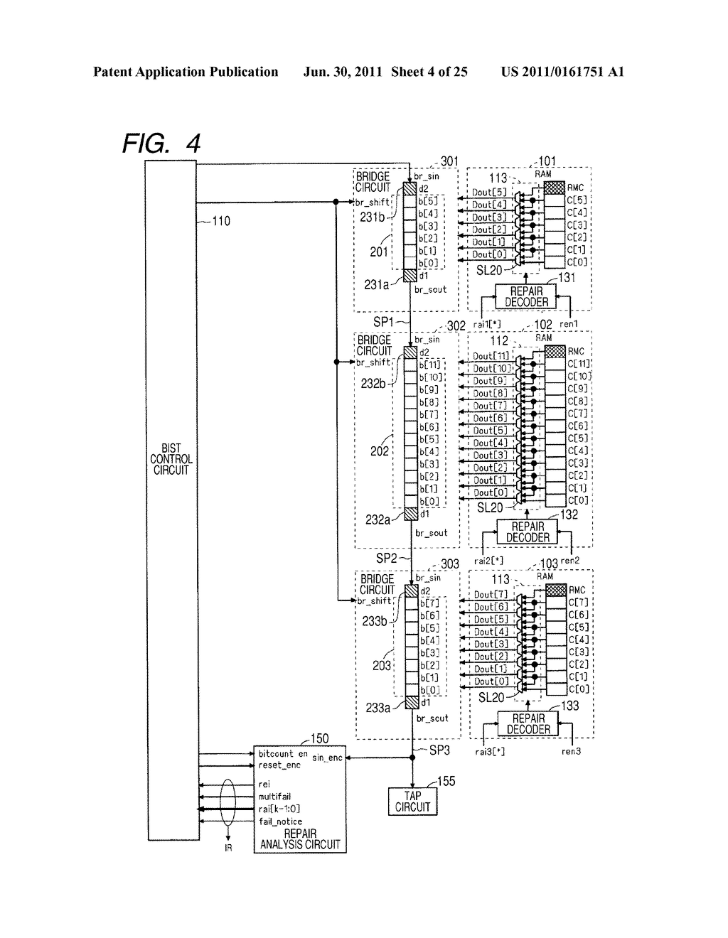 SEMICONDUCTOR INTEGRATED CIRCUIT WITH MEMORY REPAIR CIRCUIT - diagram, schematic, and image 05