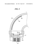 REFLECTING DEVICE, COMMUNICATING PIPE, EXHAUSTING PUMP, EXHAUST SYSTEM,     METHOD FOR CLEANING THE SYSTEM, STORAGE MEDIUM STORING PROGRAM FOR     IMPLEMENTING THE METHOD, SUBSTRATE PROCESSING APPARATUS, AND PARTICLE     CAPTURING COMPONENT diagram and image