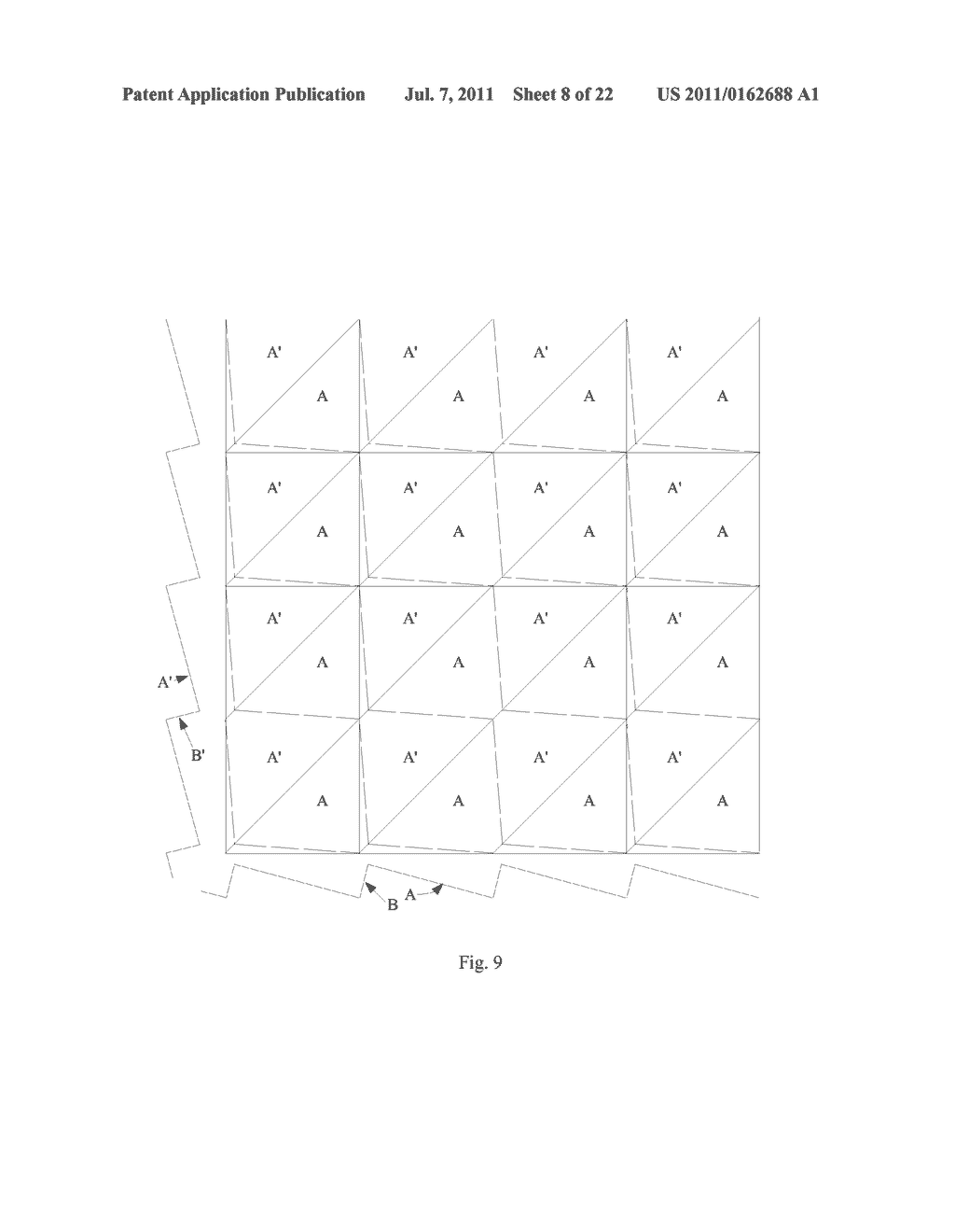 ASSYMETRIC SURFACE TEXTURING FOR USE IN A PHOTOVOLTAIC CELL AND METHOD OF     MAKING - diagram, schematic, and image 09