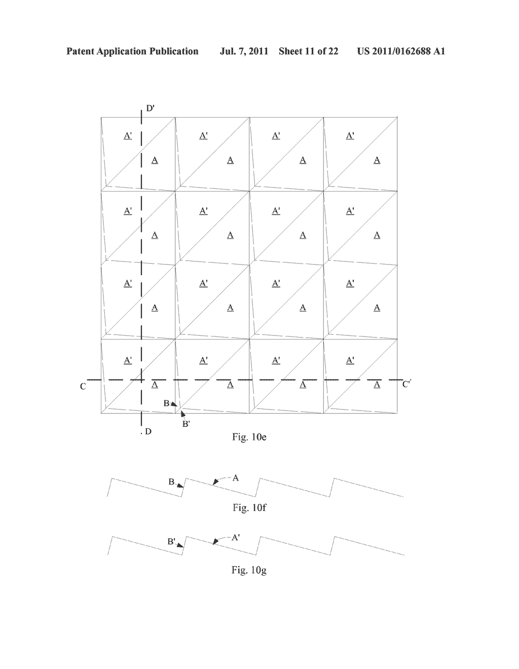 ASSYMETRIC SURFACE TEXTURING FOR USE IN A PHOTOVOLTAIC CELL AND METHOD OF     MAKING - diagram, schematic, and image 12