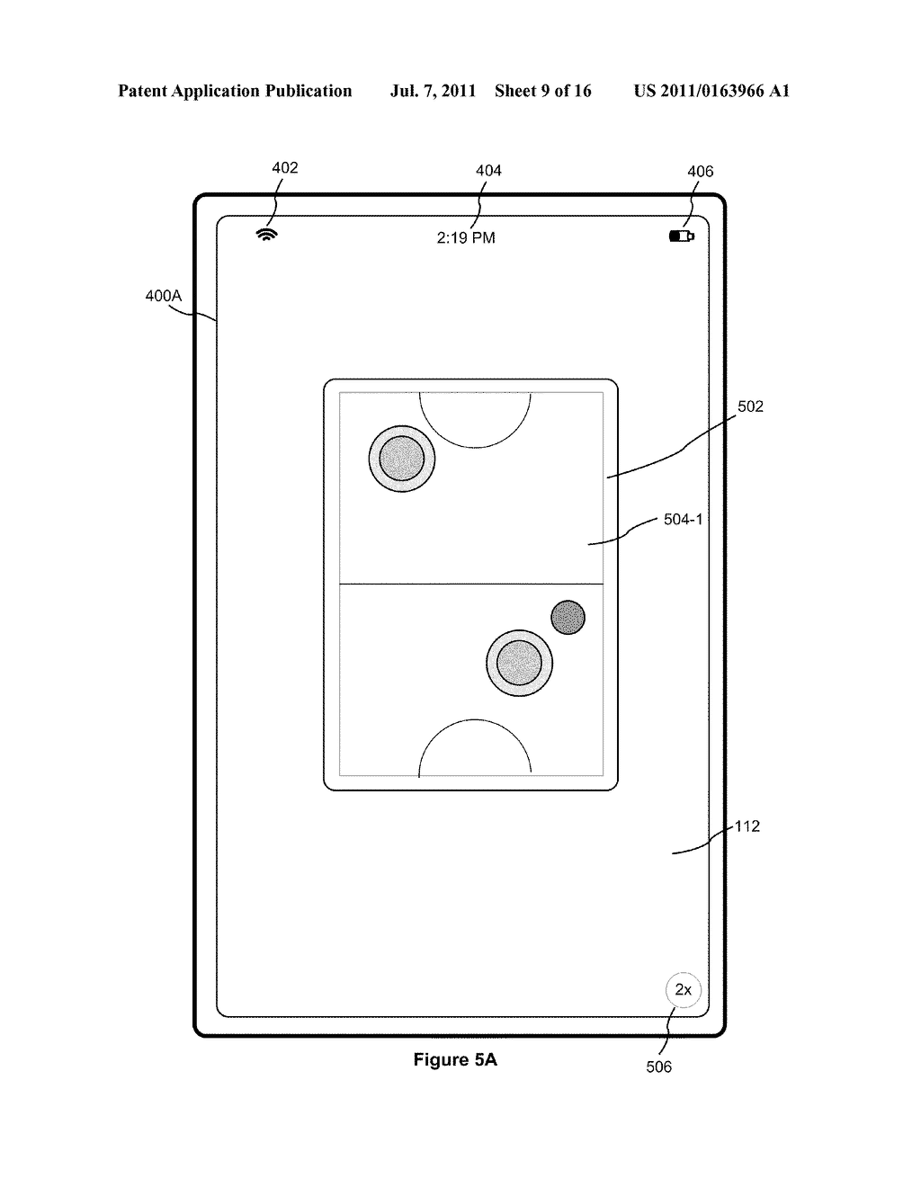 Apparatus and Method Having Multiple Application Display Modes Including     Mode with Display Resolution of Another Apparatus - diagram, schematic, and image 10