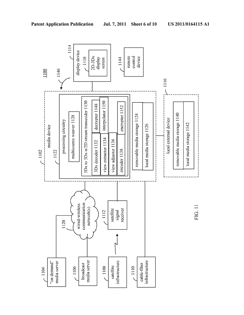 TRANSCODER SUPPORTING SELECTIVE DELIVERY OF 2D, STEREOSCOPIC 3D, AND     MULTI-VIEW 3D CONTENT FROM SOURCE VIDEO - diagram, schematic, and image 07