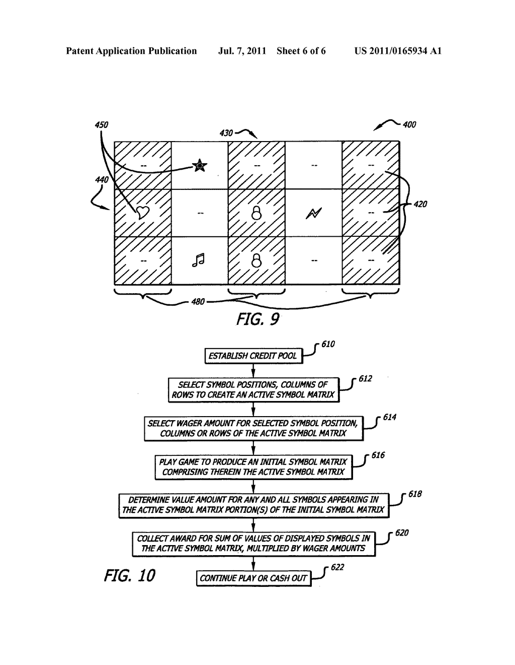 Game machine having a plurality of ways for a user to obtain payouts based     on the appearance of any and all symbols within an active symbol matrix     (WYSIWYG) - diagram, schematic, and image 07