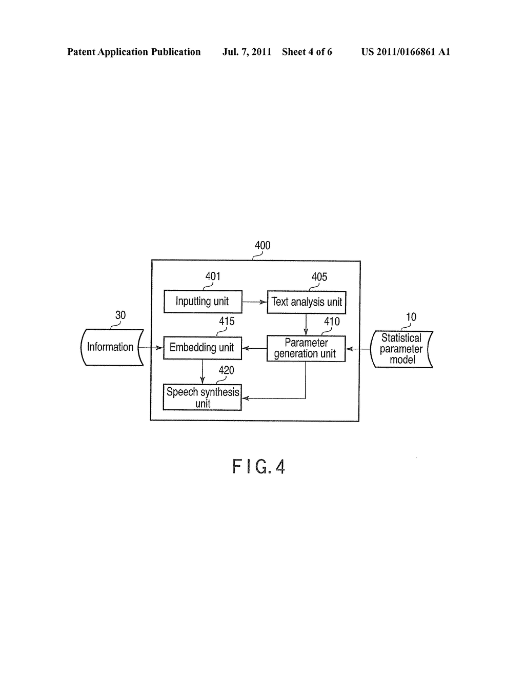 METHOD AND APPARATUS FOR SYNTHESIZING A SPEECH WITH INFORMATION - diagram, schematic, and image 05