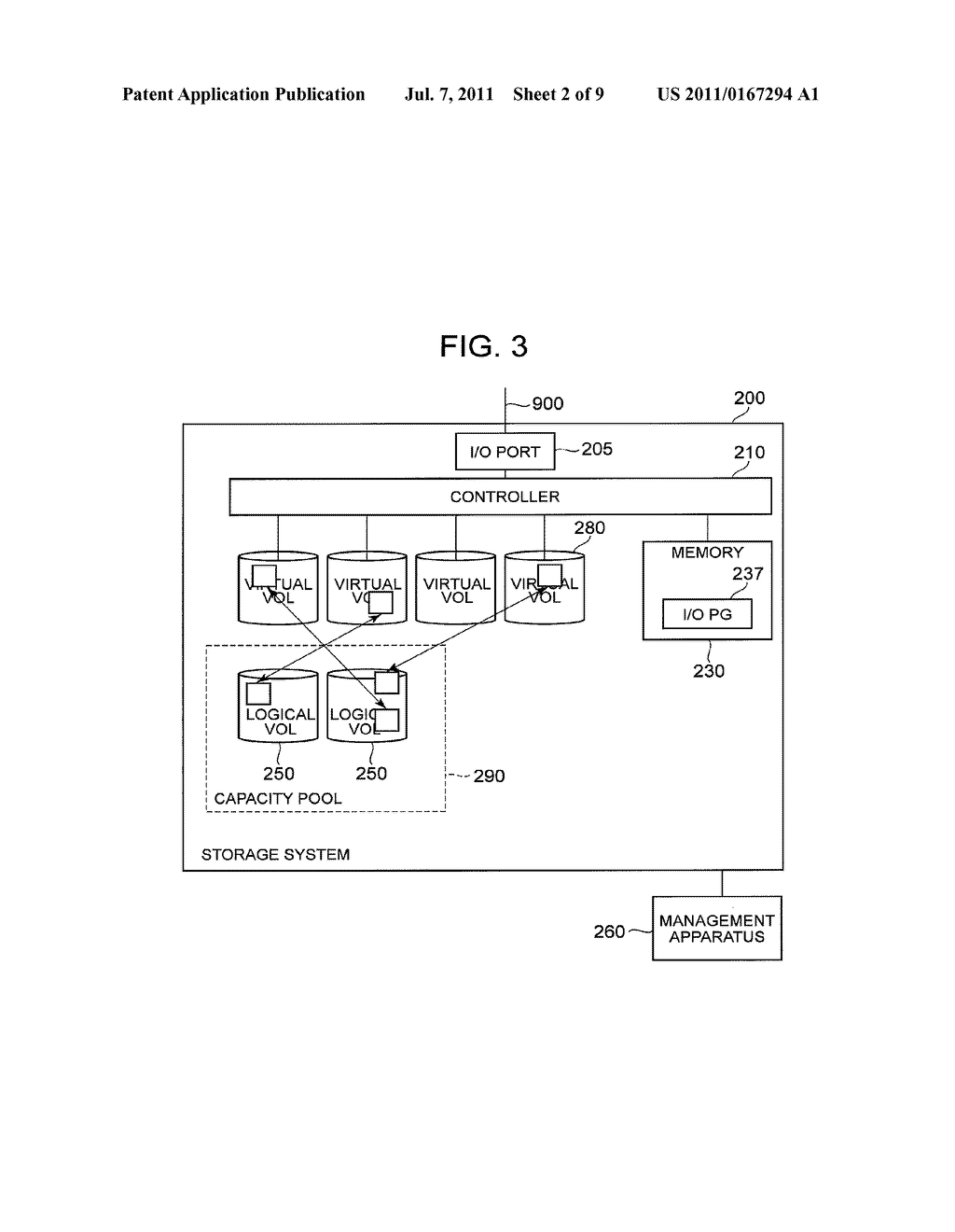 STORAGE SYSTEM FOR RESTORING DATA STORED IN FAILED STORAGE DEVICE - diagram, schematic, and image 03