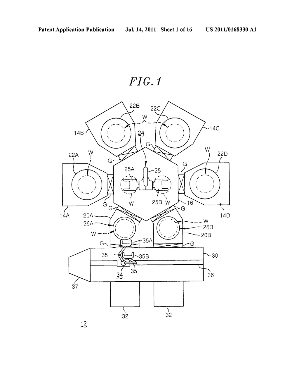 SUPPORT STRUCTURE, LOAD LOCK APPARATUS, PROCESSING APPARATUS AND TRANSFER     MECHANISM - diagram, schematic, and image 02