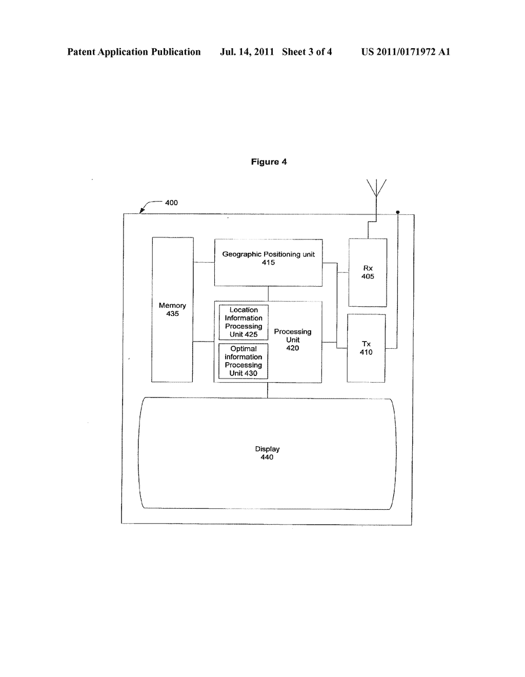 METHOD OF DETERMINING OPTIMAL CELL CONFIGURATION BASED UPON DETERMINED     DEVICE LOCATION - diagram, schematic, and image 04
