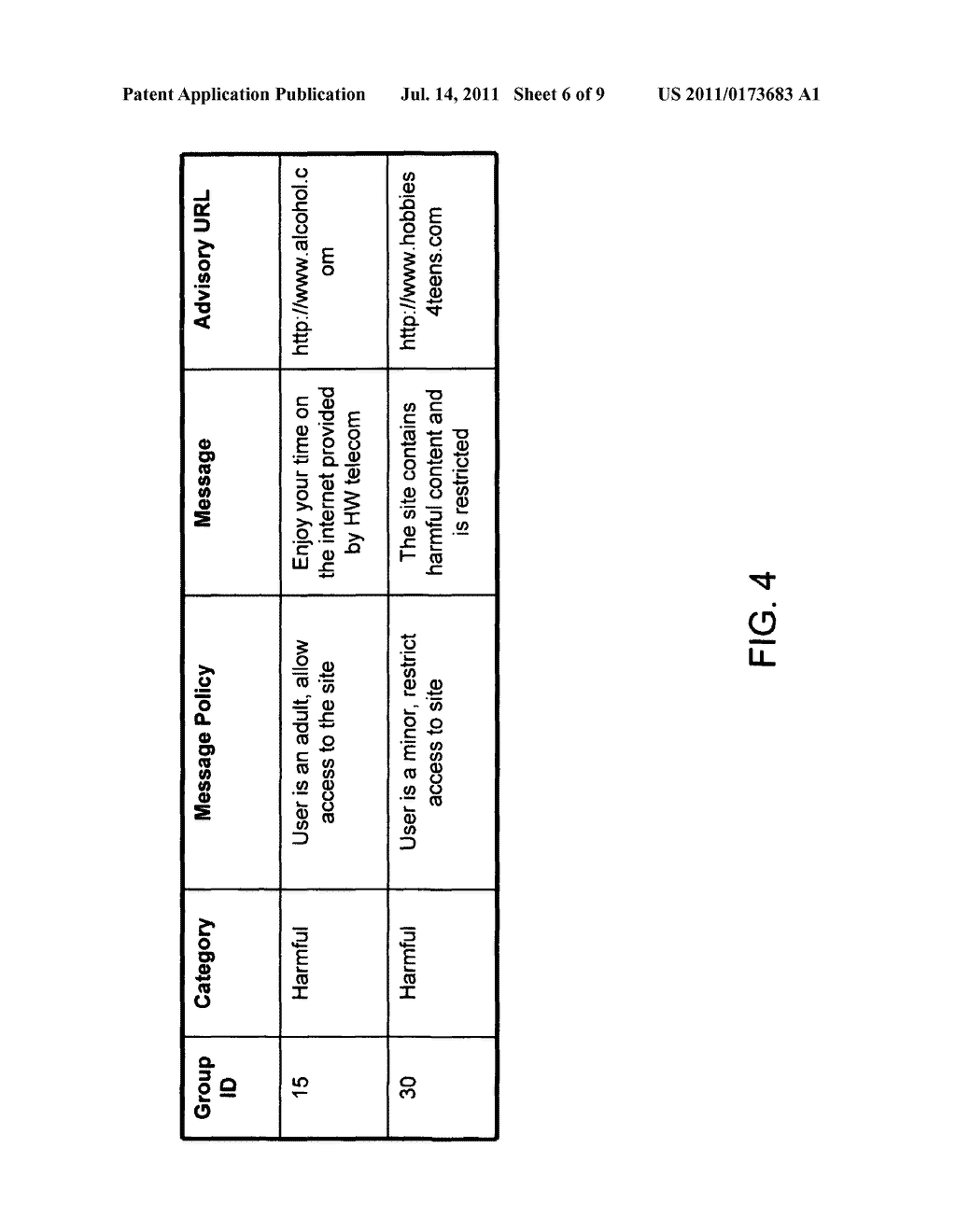 SYSTEM AND METHOD FOR PROVIDING CUSTOMIZED RESPONSE MESSAGES BASED ON     REQUESTED WEBSITE - diagram, schematic, and image 07