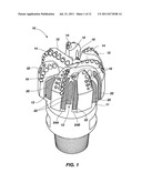 DOWNHOLE TOOLS HAVING FEATURES FOR REDUCING BALLING, METHODS OF FORMING     SUCH TOOLS, AND METHODS OF REPAIRING SUCH TOOLS diagram and image