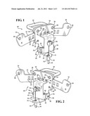 LATCH MECHANISM WITH ENGAGEMENT TEETH FOR CONNECTING A PIVOTAL SEATBACK TO     A SIDE PILLAR LOCATION OF A VEHICLE INTERIOR diagram and image