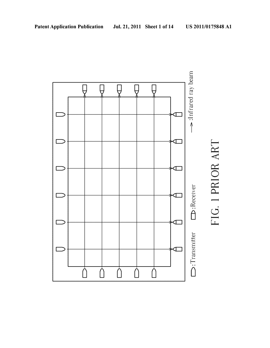 INFRARED RAY TOUCH PANEL DEVICE WITH HIGH EFFICIENCY - diagram, schematic, and image 02