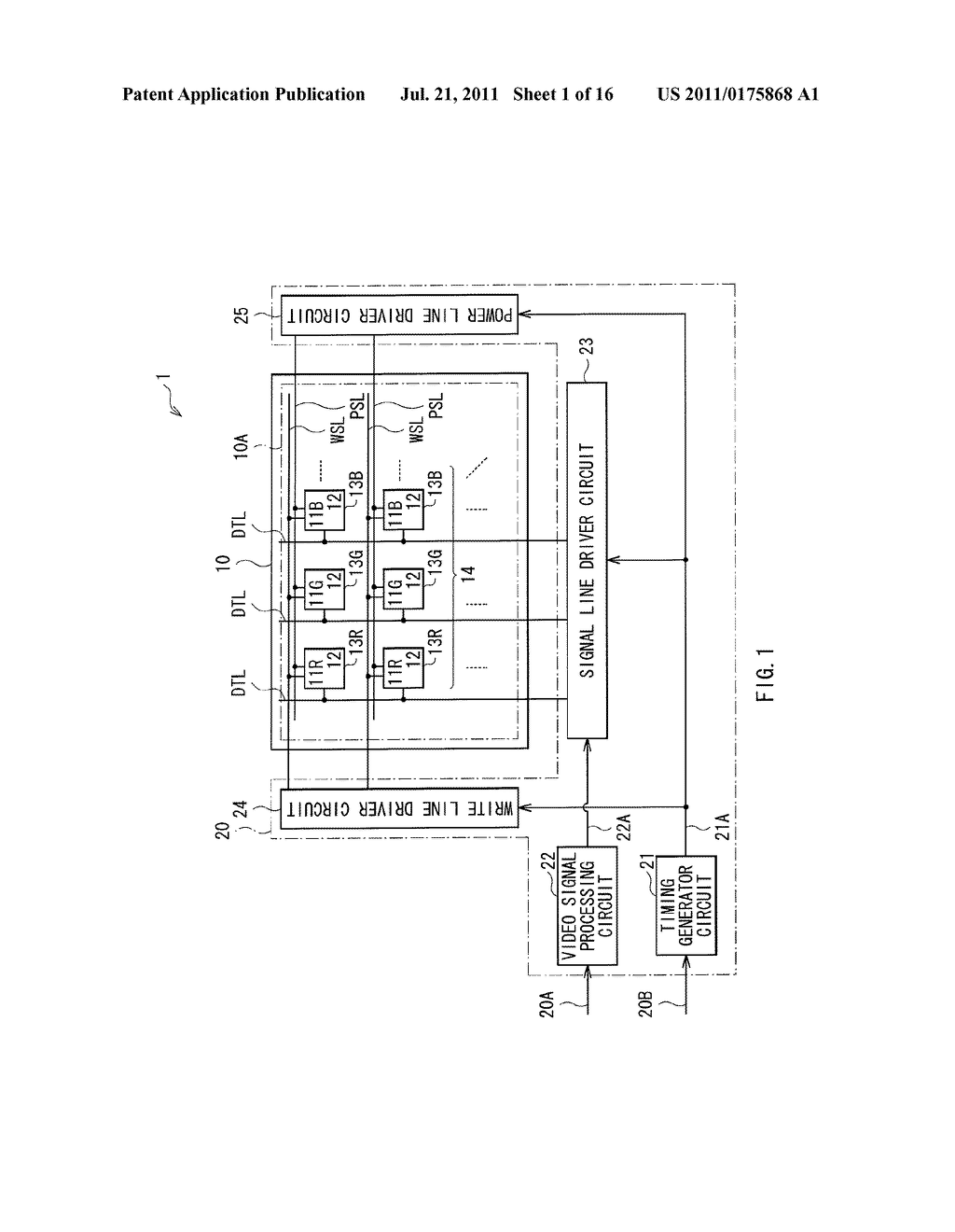 DISPLAY DEVICE, METHOD OF DRIVING THE DISPLAY DEVICE, AND ELECTRONIC UNIT - diagram, schematic, and image 02