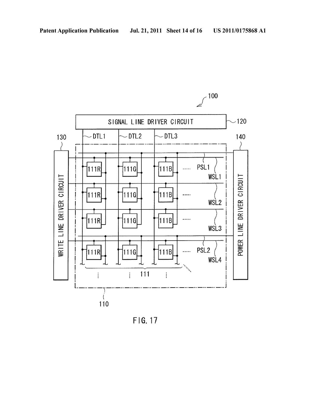 DISPLAY DEVICE, METHOD OF DRIVING THE DISPLAY DEVICE, AND ELECTRONIC UNIT - diagram, schematic, and image 15