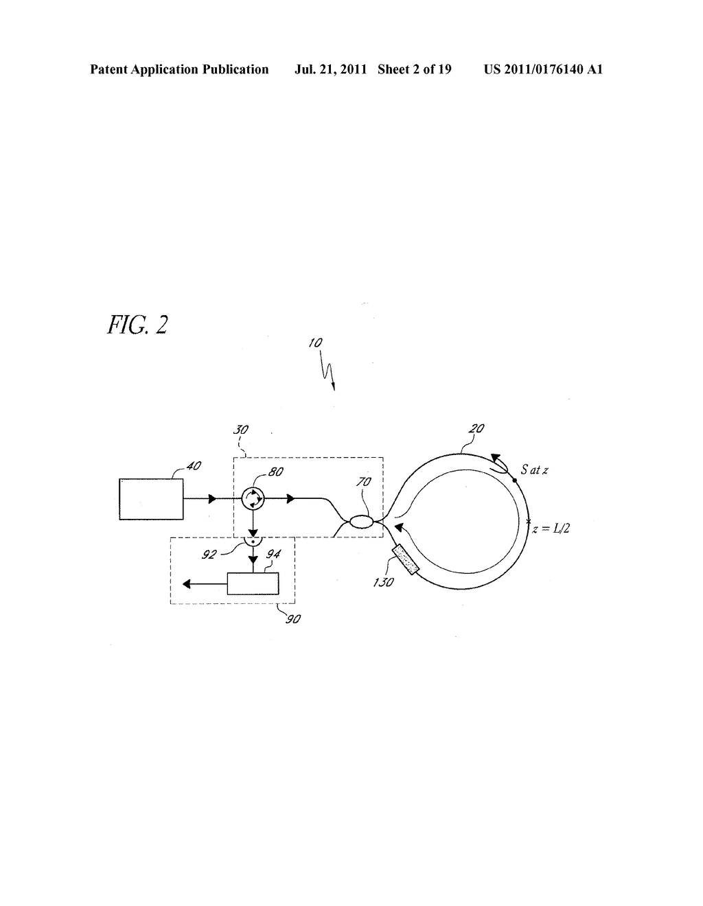 LOW-NOISE FIBER-OPTIC SENSOR UTILIZING A LASER SOURCE - diagram, schematic, and image 03