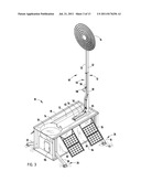 MOBILE ELECTRICITY GENERATOR USING SOLAR, WIND, AND FUEL-GENERATED POWER diagram and image