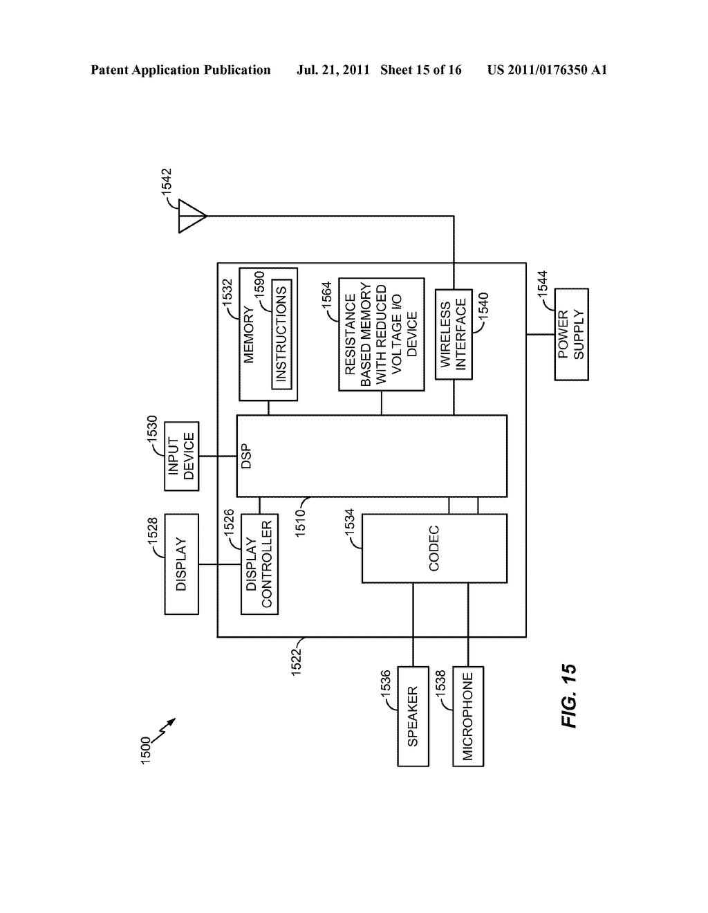 RESISTANCE-BASED MEMORY WITH REDUCED VOLTAGE INPUT/OUTPUT DEVICE - diagram, schematic, and image 16