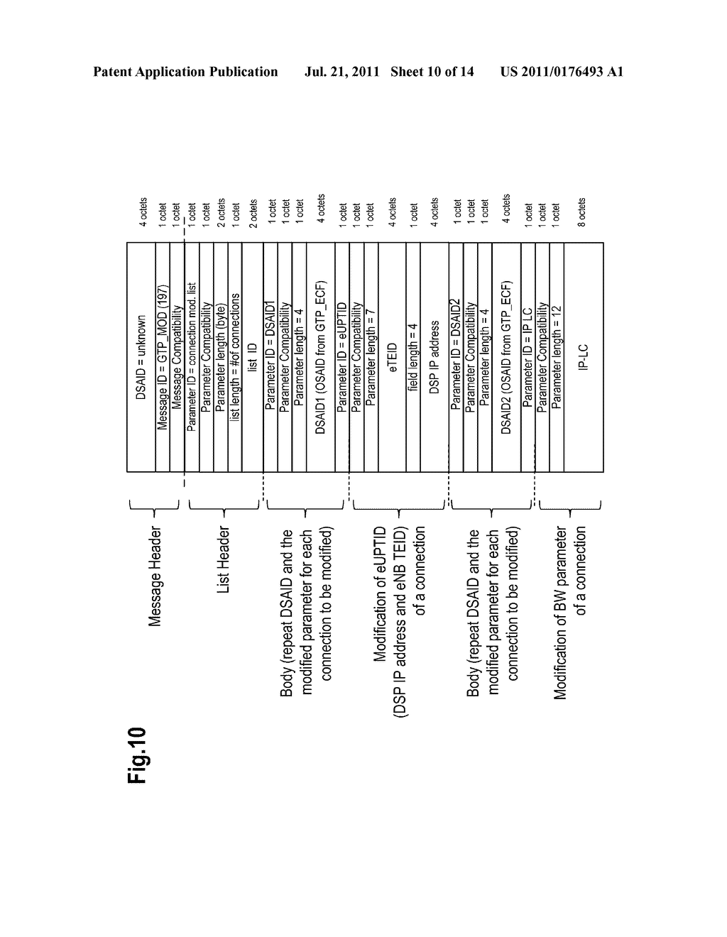 Method and Apparatuses for Processing a Message Comprising a Parameter for     More Than One Connection - diagram, schematic, and image 11