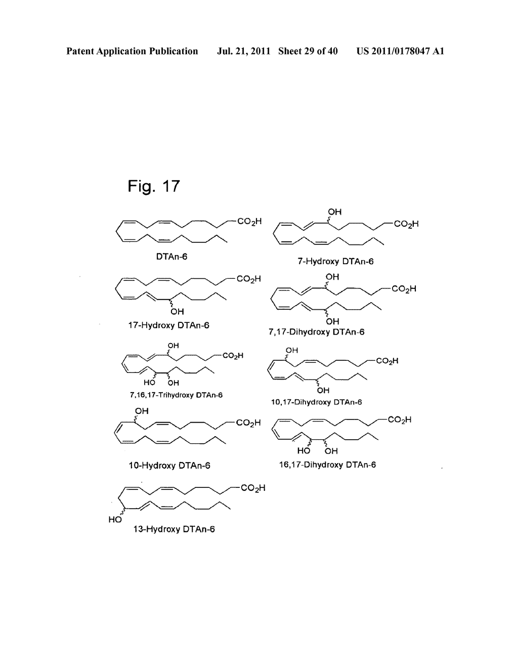 Oxylipins From Long Chain Polyunsaturated Fatty Acids and Methods of     Making and Using the Same - diagram, schematic, and image 30