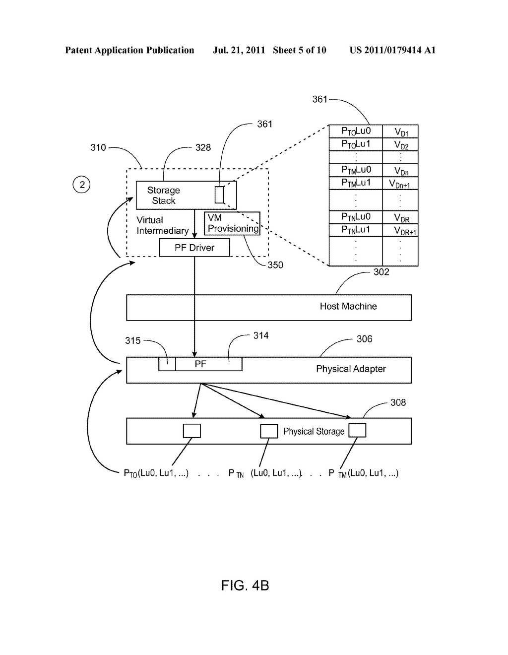 CONFIGURING VM AND IO STORAGE ADAPTER VF FOR VIRTUAL TARGET ADDRESSING     DURING DIRECT DATA ACCESS - diagram, schematic, and image 06