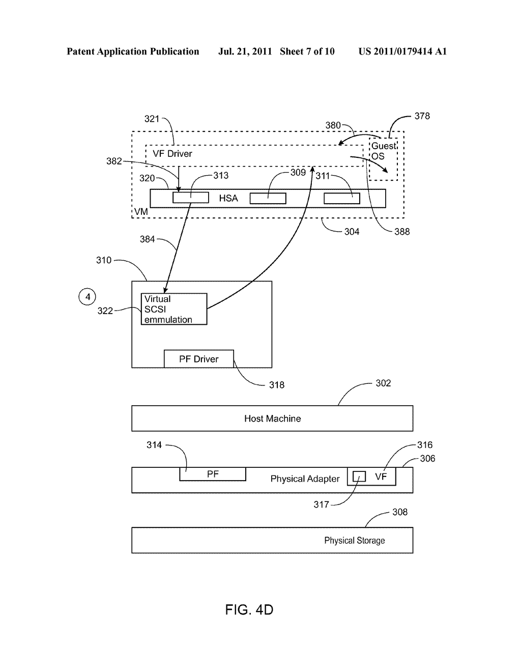 CONFIGURING VM AND IO STORAGE ADAPTER VF FOR VIRTUAL TARGET ADDRESSING     DURING DIRECT DATA ACCESS - diagram, schematic, and image 08