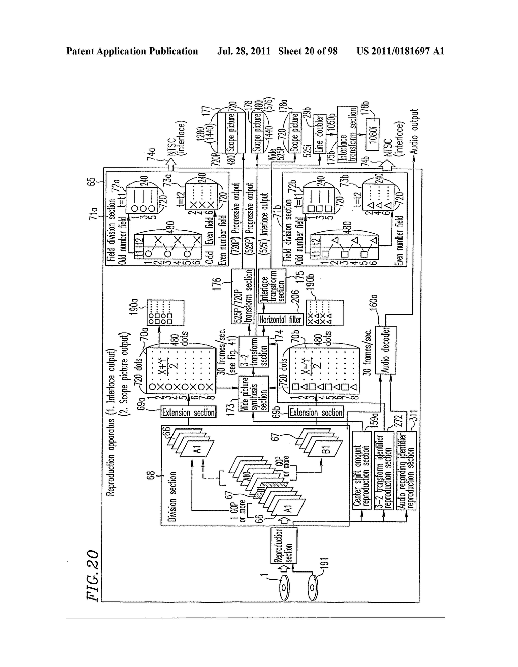 OPTICAL DISK FOR HIGH RESOLUTION AND THREE-DIMENSIONAL VIDEO RECORDING,     OPTICAL DISK REPRODUCTION APPARATUS AND OPTICAL DISK RECORDING APPARATUS - diagram, schematic, and image 21