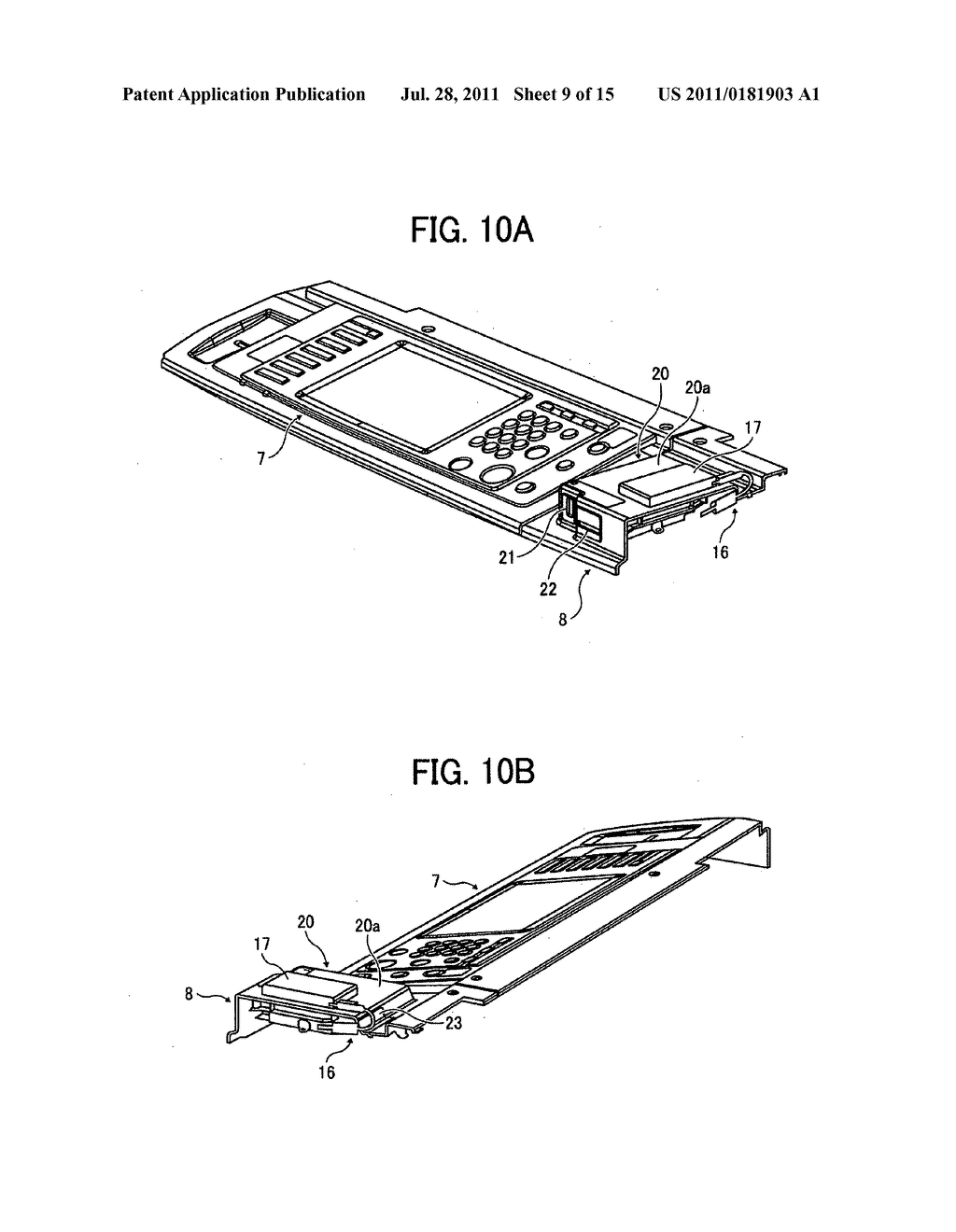 Operating section structure, image processing apparatus, and information     processing apparatus - diagram, schematic, and image 10