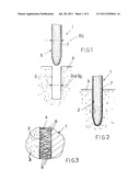 END CAP FOR SLALOM GATEPOSTS AND PROCEDURE OF ITS ANCHORAGE IN THE SNOW     PACK diagram and image