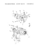 DEVICE FOR SWIVELING A BOTTLE WHICH IS CONVEYED IN A GRIPPER diagram and image