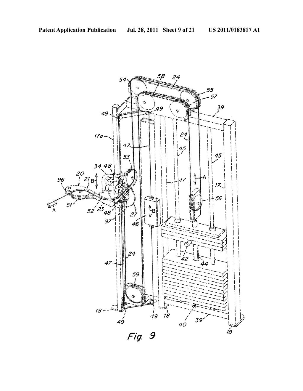 EXERCISE APPARATUS AND METHOD WITH SELECTIVELY VARIABLE STABILIZATION - diagram, schematic, and image 10