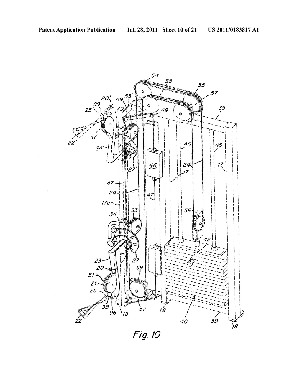 EXERCISE APPARATUS AND METHOD WITH SELECTIVELY VARIABLE STABILIZATION - diagram, schematic, and image 11