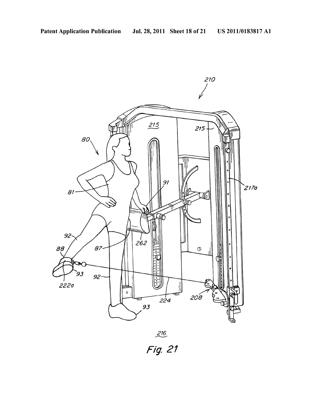 EXERCISE APPARATUS AND METHOD WITH SELECTIVELY VARIABLE STABILIZATION - diagram, schematic, and image 19