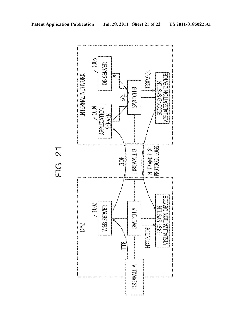 COMPUTER-READABLE MEDIUM STORING SYSTEM VISUALIZATION PROCESSING PROGRAM,     METHOD AND DEVICE - diagram, schematic, and image 22