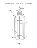 Dispensing Bottle with an Adjustable Mirror for Controllably Dispensing a     Fluid to a Location Viewable with the Adjustable Mirror diagram and image