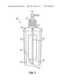 Dispensing Bottle with an Adjustable Mirror for Controllably Dispensing a     Fluid to a Location Viewable with the Adjustable Mirror diagram and image