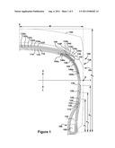 TIRE HAVING GUM STRIP AND CHAFER diagram and image