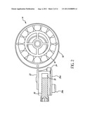 MOVABLE METERING SKIVE FOR A DEVELOPMENT STATION OF A REPRODUCTION     APPARATUS diagram and image