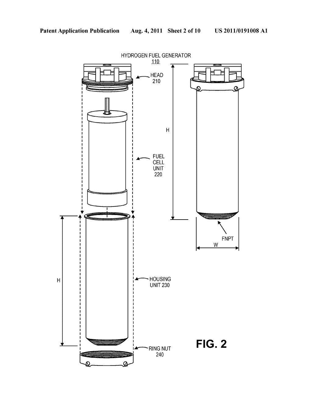 SUPPLEMENTARY FUEL SYSTEM FOR DELIVERY OF HYDROGEN GAS TO AN ENGINE - diagram, schematic, and image 03