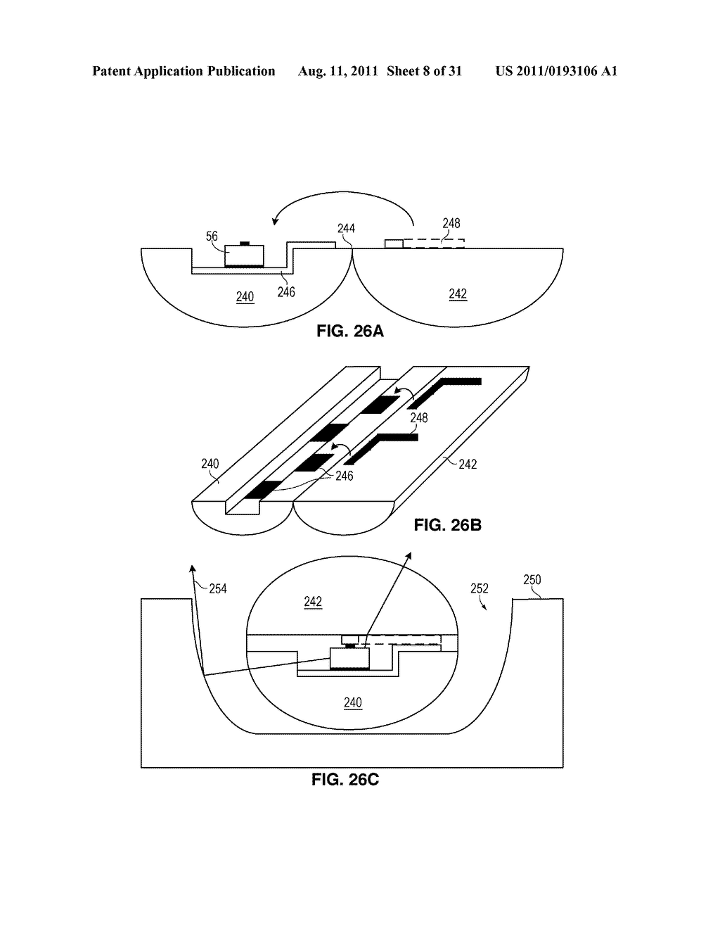 Solid State Light Sheet for General Illumination Having Metal     Interconnector Through Layer for Connecting Dies in Series - diagram, schematic, and image 09