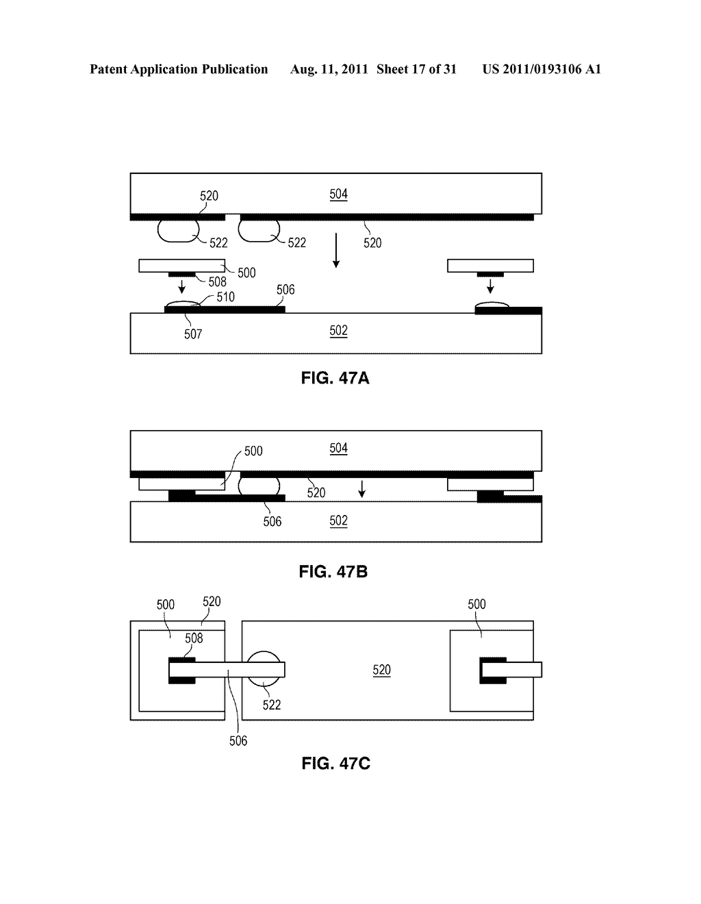 Solid State Light Sheet for General Illumination Having Metal     Interconnector Through Layer for Connecting Dies in Series - diagram, schematic, and image 18